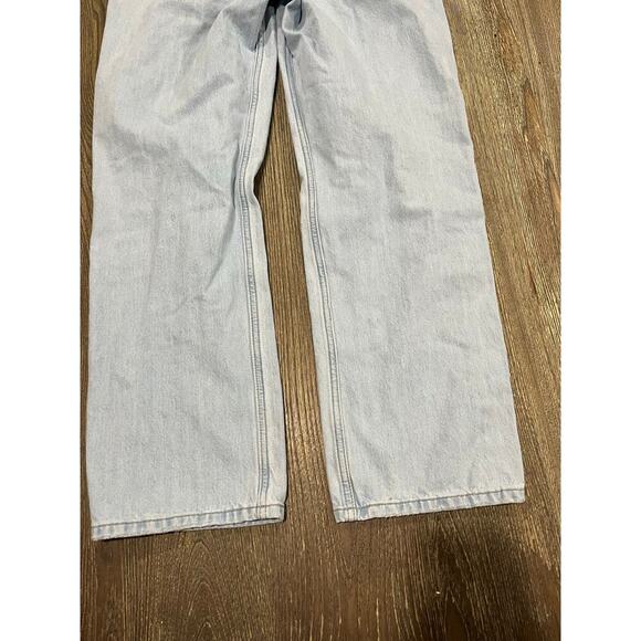 Levi's Low Pro Straight Jeans Mid-Rise Distressed Denim Light Wash Blue Size 31 - Picture 10 of 13